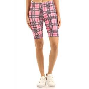 NEW LOVE IT plaid biker babe shorts in pink